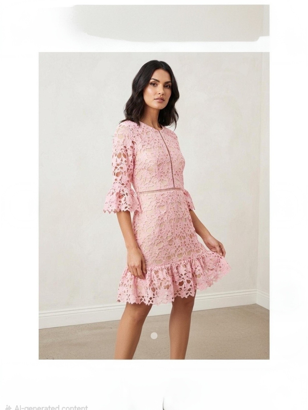 Nordstrom Love X Design Lace Dress in Rose Quartz